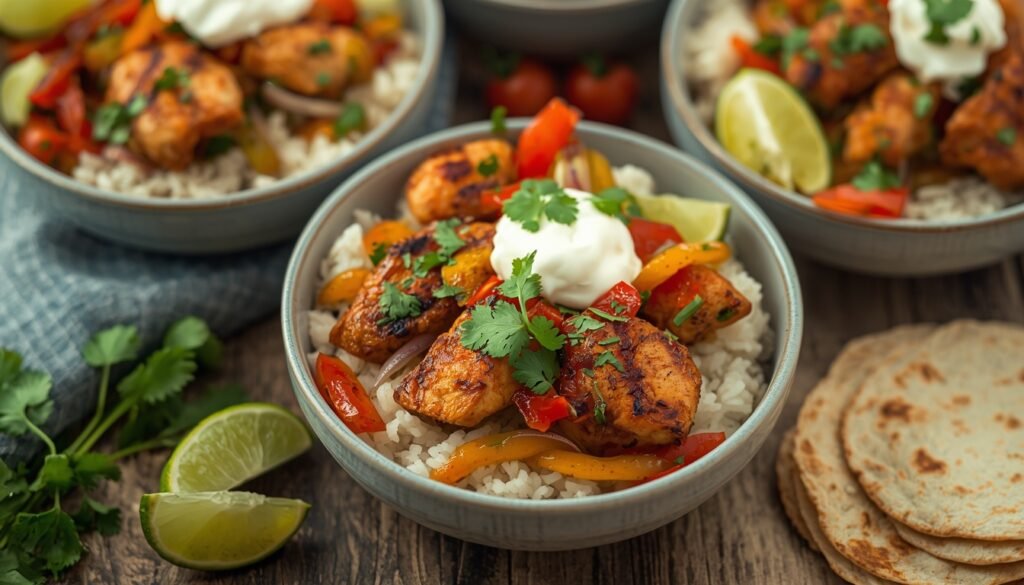 Chicken Fajita Meal Prep Bowls
