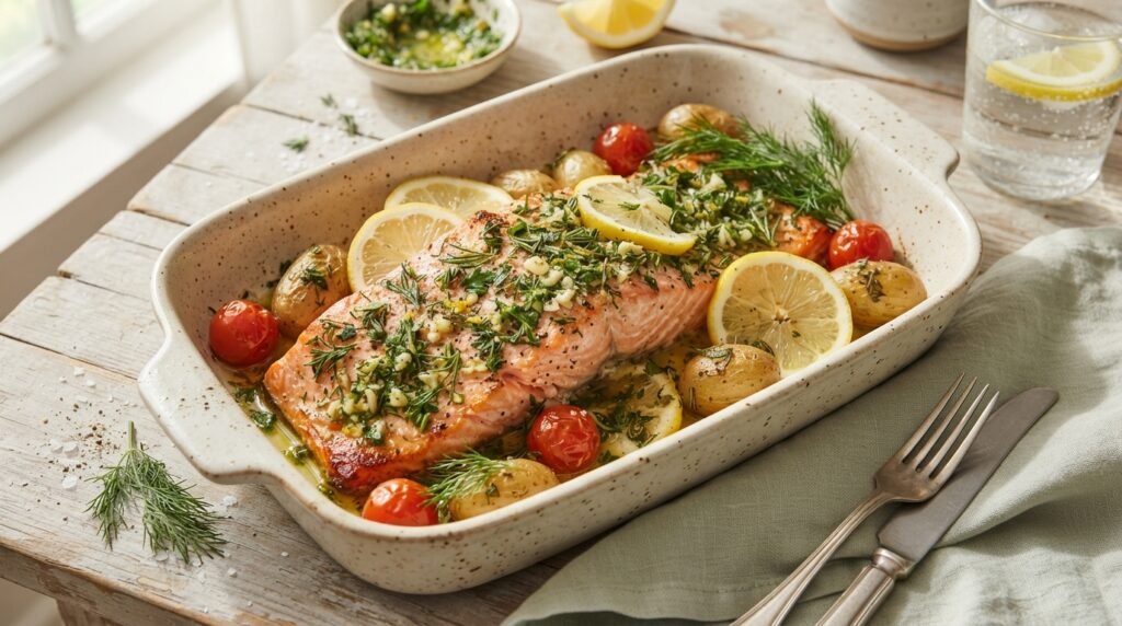 Lemon Herb Baked Salmon