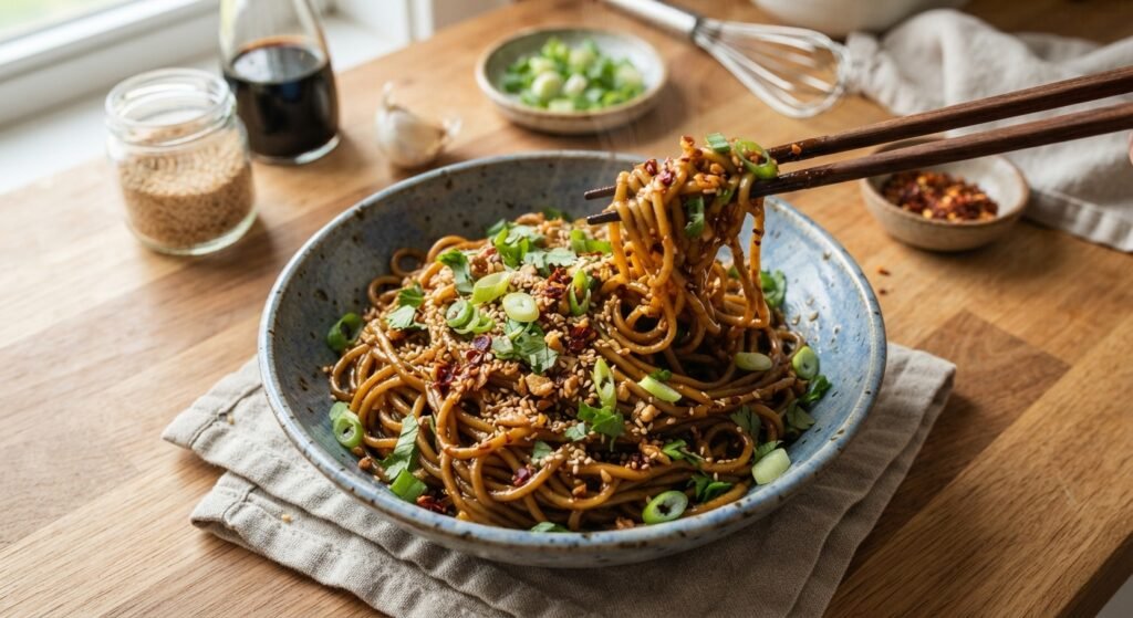 15-Minute Sesame Garlic Noodles