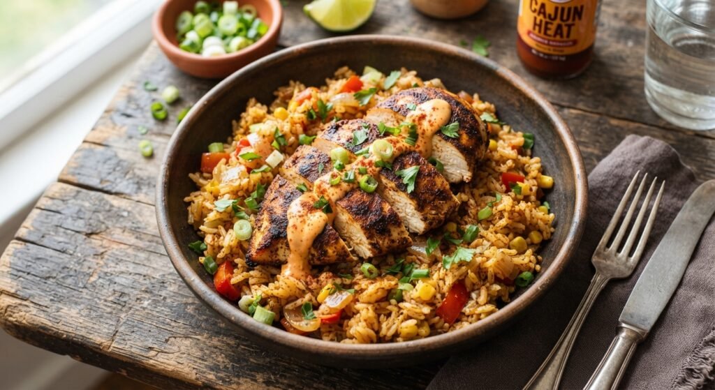 Blackened Cajun Chicken with Rice