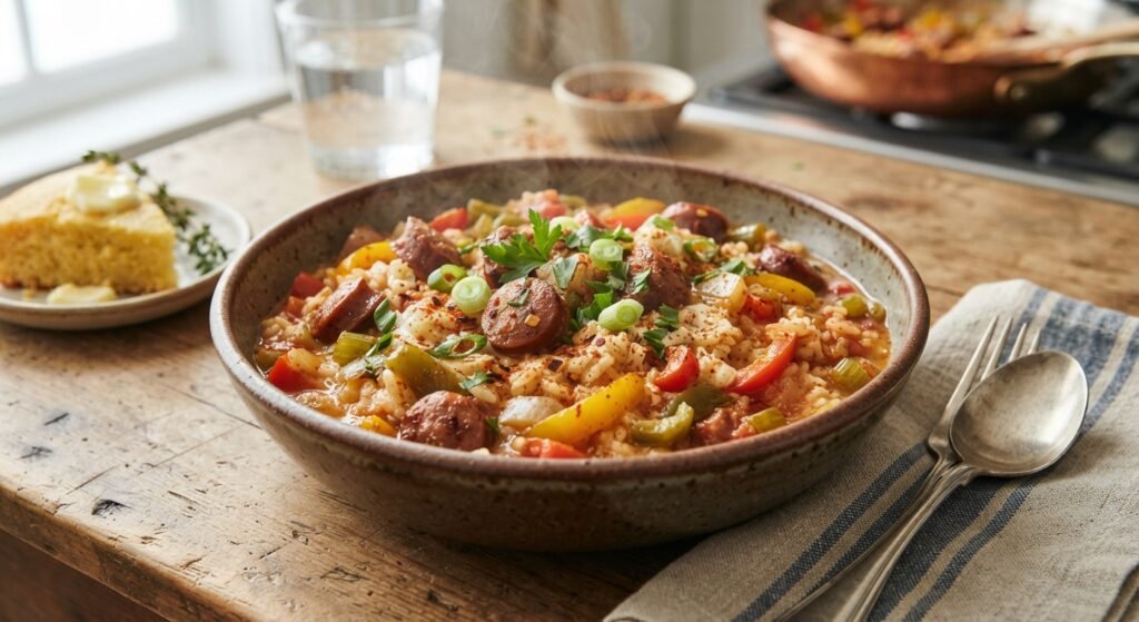 Creamy Cajun Sausage and Rice