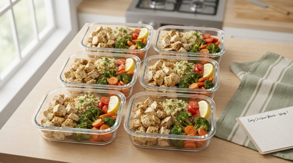 Easy Chicken Meal Prep Bowls for the Week