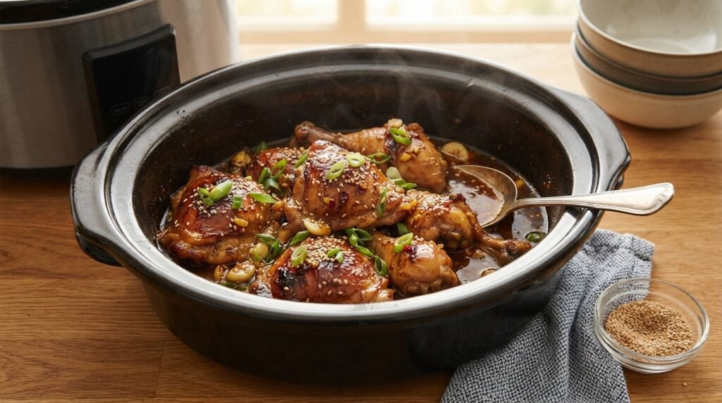 Easy Slow Cooker Honey Garlic Chicken