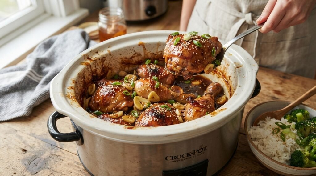 Slow Cooker Honey Garlic Chicken