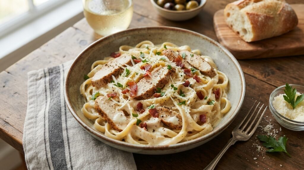 Creamy Garlic Parmesan Chicken Pasta
