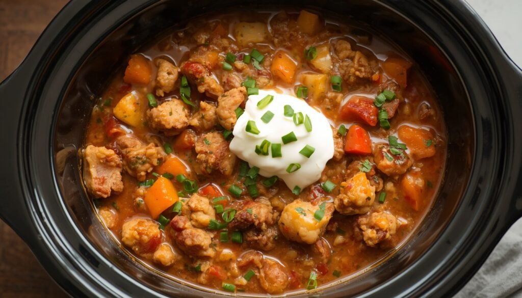 Slow Cooker White Chicken Chilli