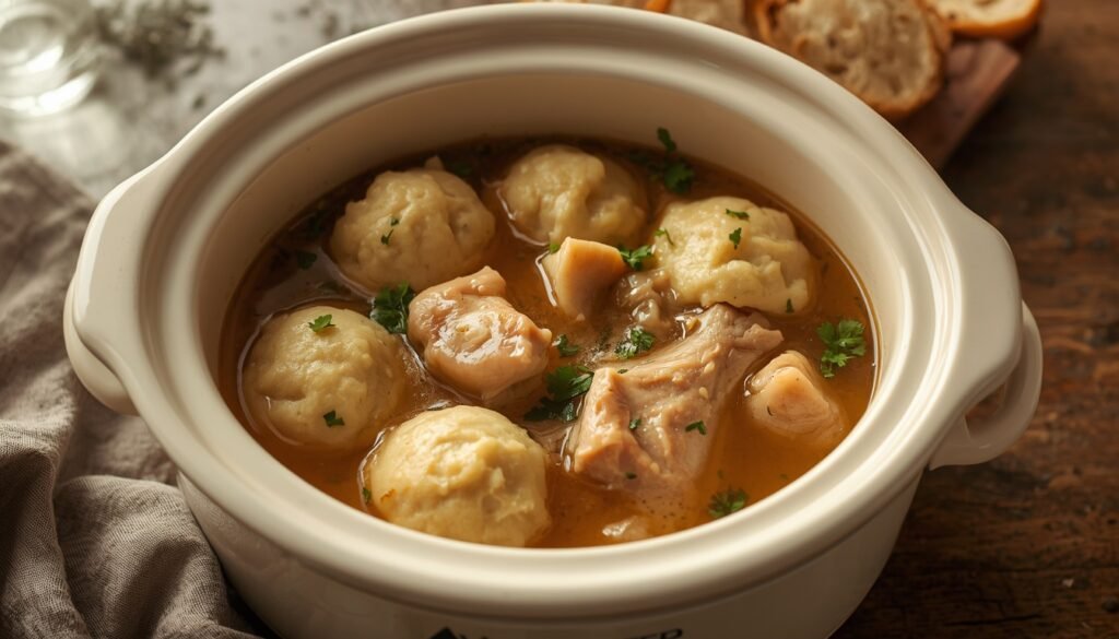 Slow Cooker Chicken and Dumplings