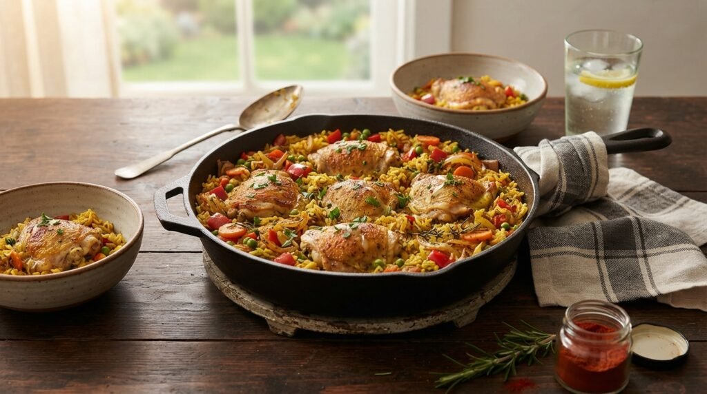 Easy One-Pan Chicken Rice Dinner