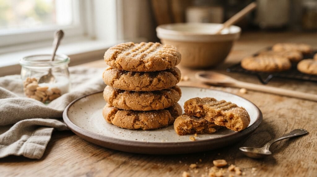 Soft & Chewy Peanut Butter Cookies