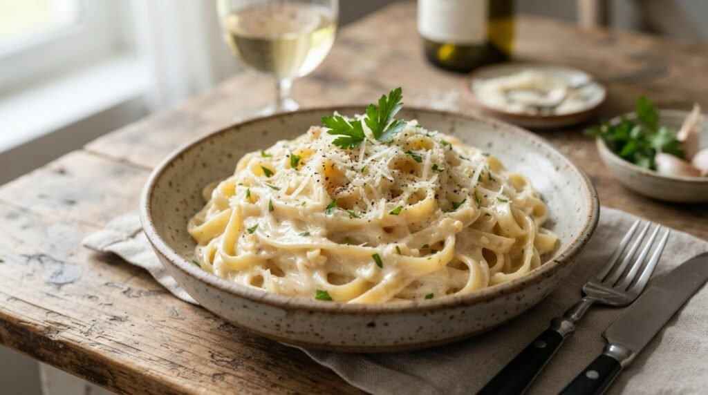 Creamy Garlic Parmesan Noodles